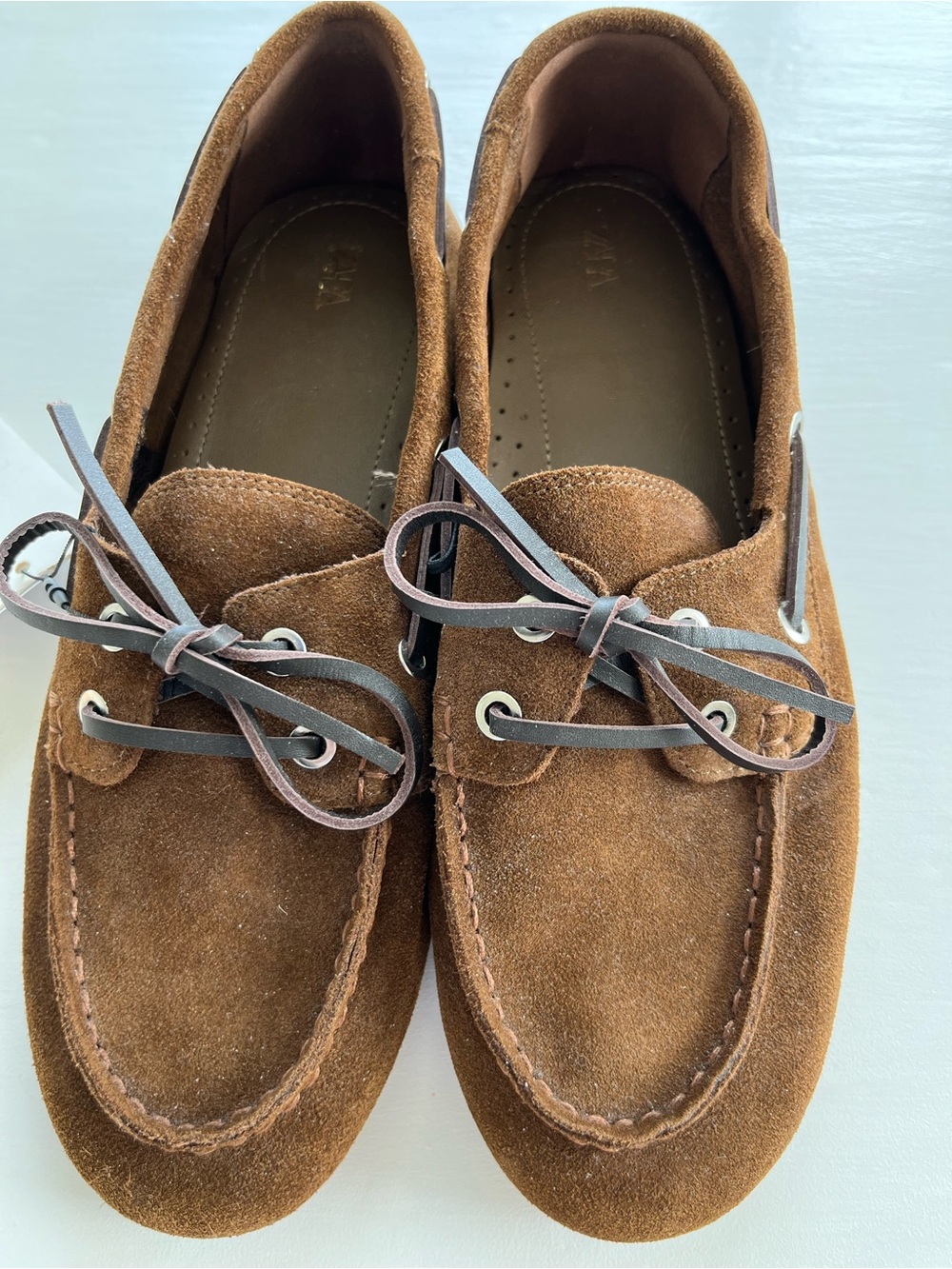 Zara Suede Boat Shoes Size 9/EU 40 NWT
